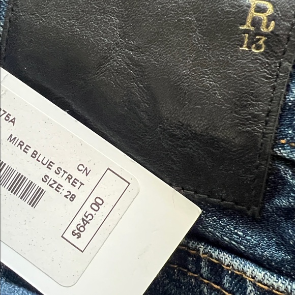 R13 Jane Jean Mire Blue size 28 New with tags - Picture 10 of 10